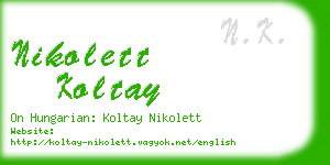 nikolett koltay business card
